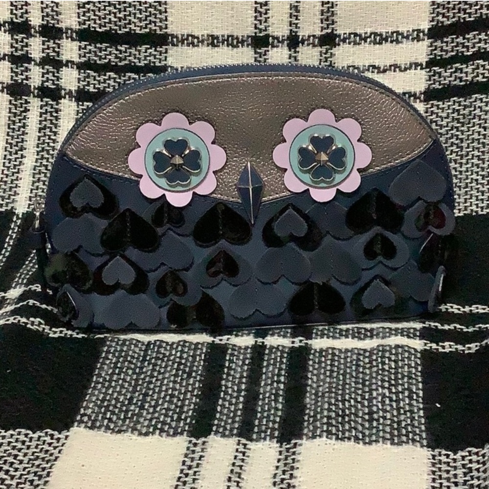 NWOT Kate Spade dome shaped owl cosmetic case